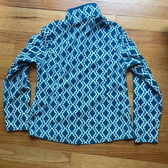 Lands End size XS fleece 1/4 zip pullover sweater quarter‎ zip Patagonia Pattern - Picture 5 of 7